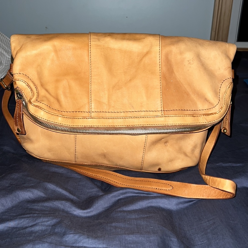 Leather Pocketbook - 100% leather - Brown